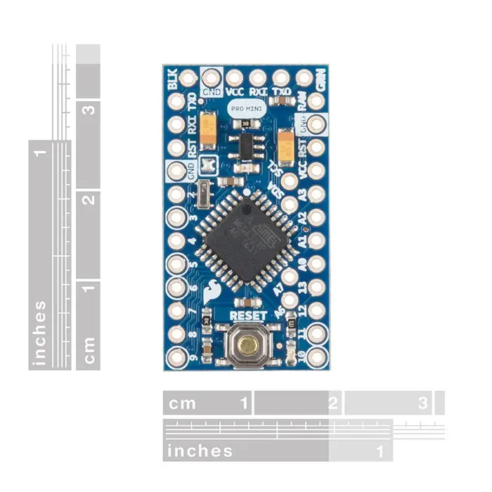 Arduino Pro Mini (3.3V / 5V) – Compact & Low-Power Microcontroller Board