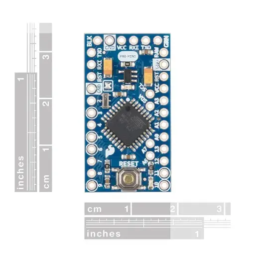 Arduino Pro Mini (3.3V / 5V) – Compact & Low-Power Microcontroller Board